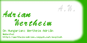 adrian wertheim business card